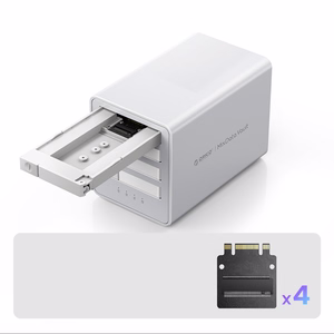 Orico 8848U4 DAS sērijas 4 bay M.2 NVMe SSD disku masīvs - balts