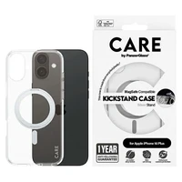 CARE by PanzerGlass Funkcionālais viedtālruņa apvalks ar statīvu iPhone 16 Plus 6.7" sudraba/sudraba Magnētiskais 1327
