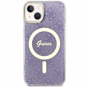 Guess 4G iPhone 14 Viedtālruņa apvalks violeta Magnētiskais