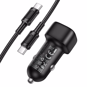 Borofone Car charger BZ34A Cloud - Type C - PD 20W with Type C to Type C black