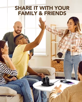 4 Veger W007CK 5000mAh portatīvo lādētāju komplekts (2x Lightning + 2x USB-C) ar uzlādes staciju - melna