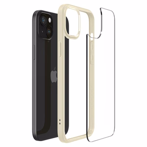 Spigen Ultra Hybrid viedtālruņa apvalks iPhone 15 Plus - bēšs