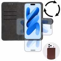 Wonder Common universāls grāmatiņveida maciņš (S) iPhone 12/13/Samsung S6/A5 2016/Xcover 4/S22/Huawei P8 2017 brūns