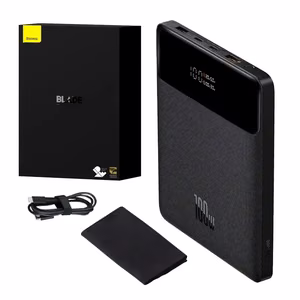 Портативный аккумулятор Baseus Blade 20000mAh 2xUSB, 2xUSB-C + кабель USB-C 100W (черный)