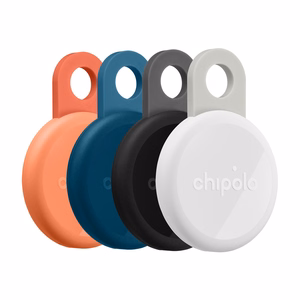 Chipolo LOOP – Rechargeable Bluetooth Tracker with Silicone Loop for iOS & Android, 4col_Charcoal_Chalk_Navy_Coral