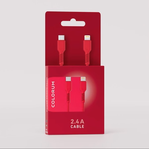 COLORUM kabelis USB-C - Lightning 1,8m 2,4A CK12-CL-02 xMagenta