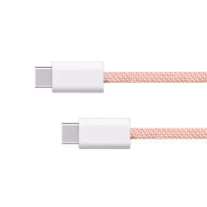 Krüger&Matz Basic USB-C–USB-C kabelis, 60 W, 1,5 m, rozā