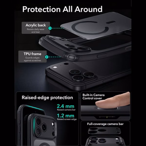 ESR Classic Hybrid MagSafe maciņš iPhone 18 Pro Max / 17 Pro Max, melns