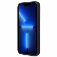 BMW Silicone Metal Logo viedtālruņa apvalks iPhone 14 Pro Max - melns
