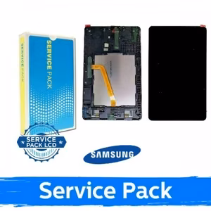 LCD Displejs saderīgs ar Samsung T590 / T595 Tab A 10.5'' melns ar rāmi (Servisa komplekts)