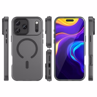 Magnētiskais abrazīvais viedtālruņa apvalks iPhone 17 Pro, saderīgs ar MagSafe - matēts melns