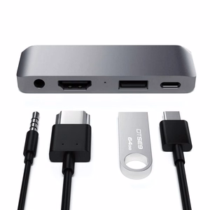Adapter HUB 4in1 USB C Satechi Mobile Pro Hub ST-TCMPHM space pelēks