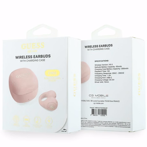 Bezvadu austiņas OWS Guess Mini Classic, rozā