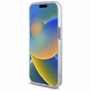 Karl Lagerfeld IML Monogramma Karl & Choupette Head Magnētiskais iPhone 15 viedtālruņa apvalks - caurspīdīgs