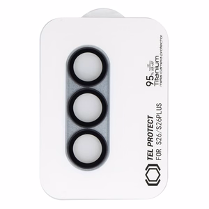 Rūdīts stikls Tel Protect 95% AR+AF Full Metal Camera Protector uz kameras priekš Samsung Galaxy S26/S26 Plus gaiši zils (kameras sala)