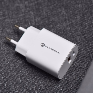 FORCELL F-ENERGY TFK-TC-30WPD ceļojuma lādētājs Type C + USB A PD QC4.0 3A 30W balts