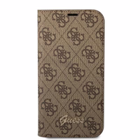 Guess GUBKP14SHG4SHW iPhone 14 6.1 "brūna / brūna grāmata 4G Vintage Gold Logo