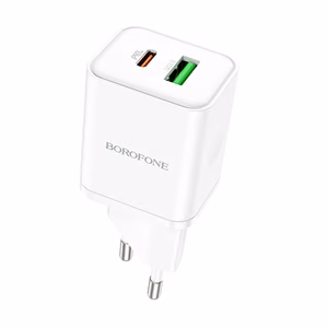 Borofone BN7 Charger 20W USB-C/USB-A White