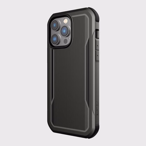 Raptic X-Doria Fort viedtālruņa apvalks iPhone 14 Pro Max ar Magnētisko bruņotu melnu pārklājumu