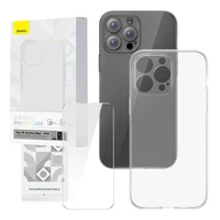 Caurspīdīga apvalka un aizsargstikla komplekts Baseus Corning iPhone 12 Pro Max