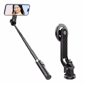 Blavec Selfie statīvs Alumīnija Fusion P-06 MagSafe statīvs + attālās vadības pults + turētājs 1,34 metri - melns