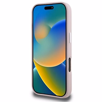 Karl Lagerfeld FW Metal Plate magnētiskais viedtālruņa apvalks iPhone 16 Pro - rozā