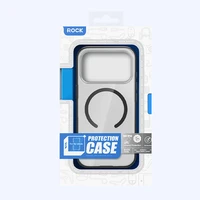 Rock Crystal Armor sērijas magnētiskais viedtālruņa apvalks Iphone 17 Pro Max melns