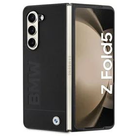 BMW paraksta logotipa iespaids viedtālruņa apvalks Samsung Galaxy Z Fold 5 - melns