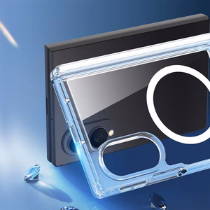 Ar MagSafe saderīgs DUX DUCIS CLIN MAG maciņš SAMSUNG Z Fold 8 Wide, caurspīdīgs
