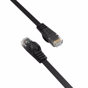 Orico PUG-C6B CAT6 1000Mbps RJ45 Ethernet tīkla kabelis, plakans LAN, 3m - melns