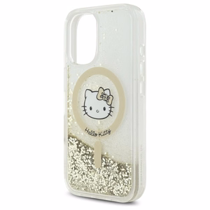 Hello Kitty Šķidrais Spīdums Fever Magnētiskais iPhone 16 Viedtālruņa apvalks - Zelta