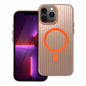 Viedtālruņa apvalks SIMPLY, saderīgs ar MagSafe, paredzēts iPhone 13 Pro Max, titāna smilšu krāsas apvalks