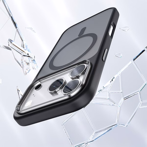 Rock Guard Touch Matte Series Magnetic Case for Iphone 17 Pro Max black (metal lens frame)