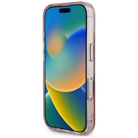Guess IML Metal Mountain Logo Magnētiskais iPhone 16 viedtālruņa apvalks - rozā