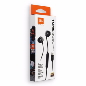 Vadu austiņas USB C JBL 305C melnas