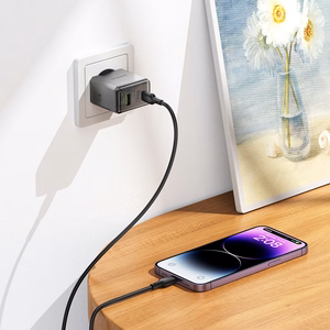 Borofone Сетевое зарядное устройство BN20 Lena - USB + Type C - PD 35W серое
