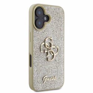 Guess Fixed Glitter Big 4G viedtālruņa apvalks iPhone 16 - zelta
