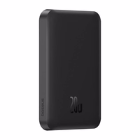 Magnētiskā mini zibspuldze Baseus 5000mAh, USB-C 20W (melna)