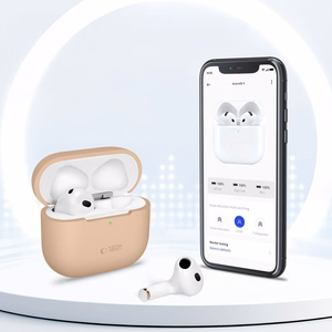 Силиконовый чехол Tech-Protect для Apple AirPods 4 - чёрный