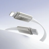 Plakanais kabelis USB C uz Lightning Hoco PD 30W 1 m X125 balts