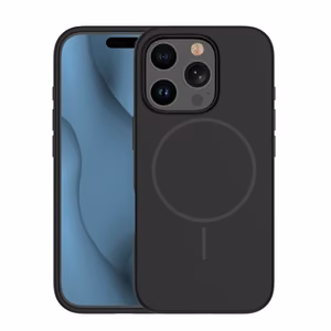 Силиконовый тонкий Mag Чехол для iPhone 16 Pro 6,3" чёрный