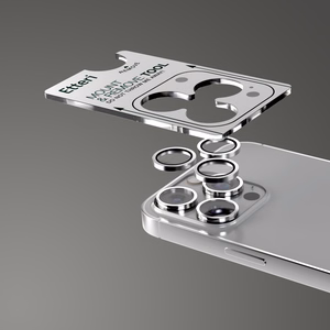 Etteri kameras lēcas aizsargs iPhone 15 Pro / 15 Pro Max titāna pelēka