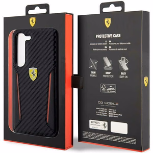 Ferrari FEHCS23MNPYK S23+ S916 melns/melns cietais apvalks Ogles kontrasta malas