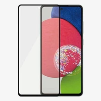 PanzerGlass E2E Microfracture antibakteriālais stikls Samsung Galaxy A52 / A52 5G / A53 5G - ar melnu rāmi