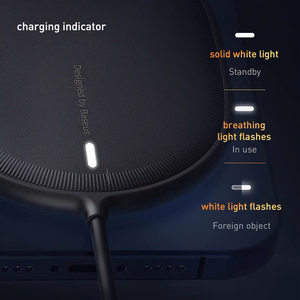 Baseus indukcijas lādētājs LIGHT magnētisks Iphone 12 ar Type C kabeli (WXQJ-02) balts