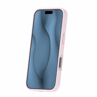 Silikona Thin Mag maciņš for iPhone 16 Pro 6,3" gaiši rozā
