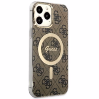 Guess GUHMP13XH4STW iPhone 13 Pro Max 6.7" brūns/brūns cietais apvalks 4G MagSafe