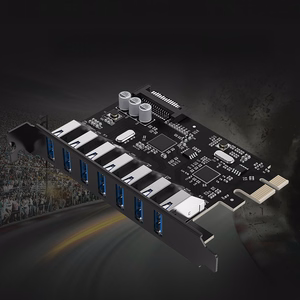 Orico PVU3 PCIe paplašināšanas karte ar 7 USB 3.0 pieslēgvietām galddatoriem – melns
