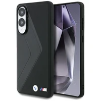 BMW ādas lielo svītru Magnētiskais viedtālruņa apvalks Samsung Galaxy S25 Edge - melns