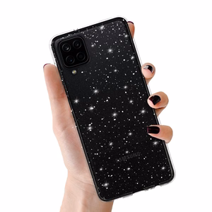 Sudraba krāsas Kristālais spīdīgais viedtālruņa apvalks Samsung Galaxy A12